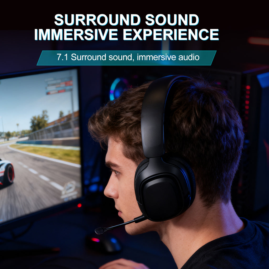 Bzumk GT808 Wireless Gaming Headset Headworn Bluetooth 2.4g Wireless Wired Three Mode Lightweight E-Sports Gamer Headphone